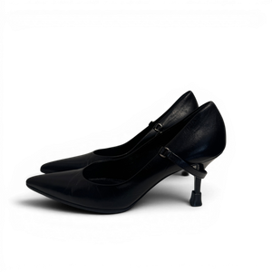 Helmut Lang 90s Black Leather Strapped Heels