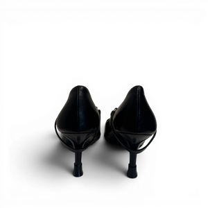 Helmut Lang 90s Black Leather Strapped Heels
