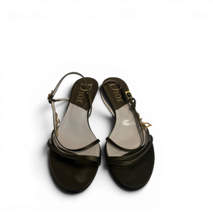 Christian Dior by John Galliano Logo Charm Kitten Heels