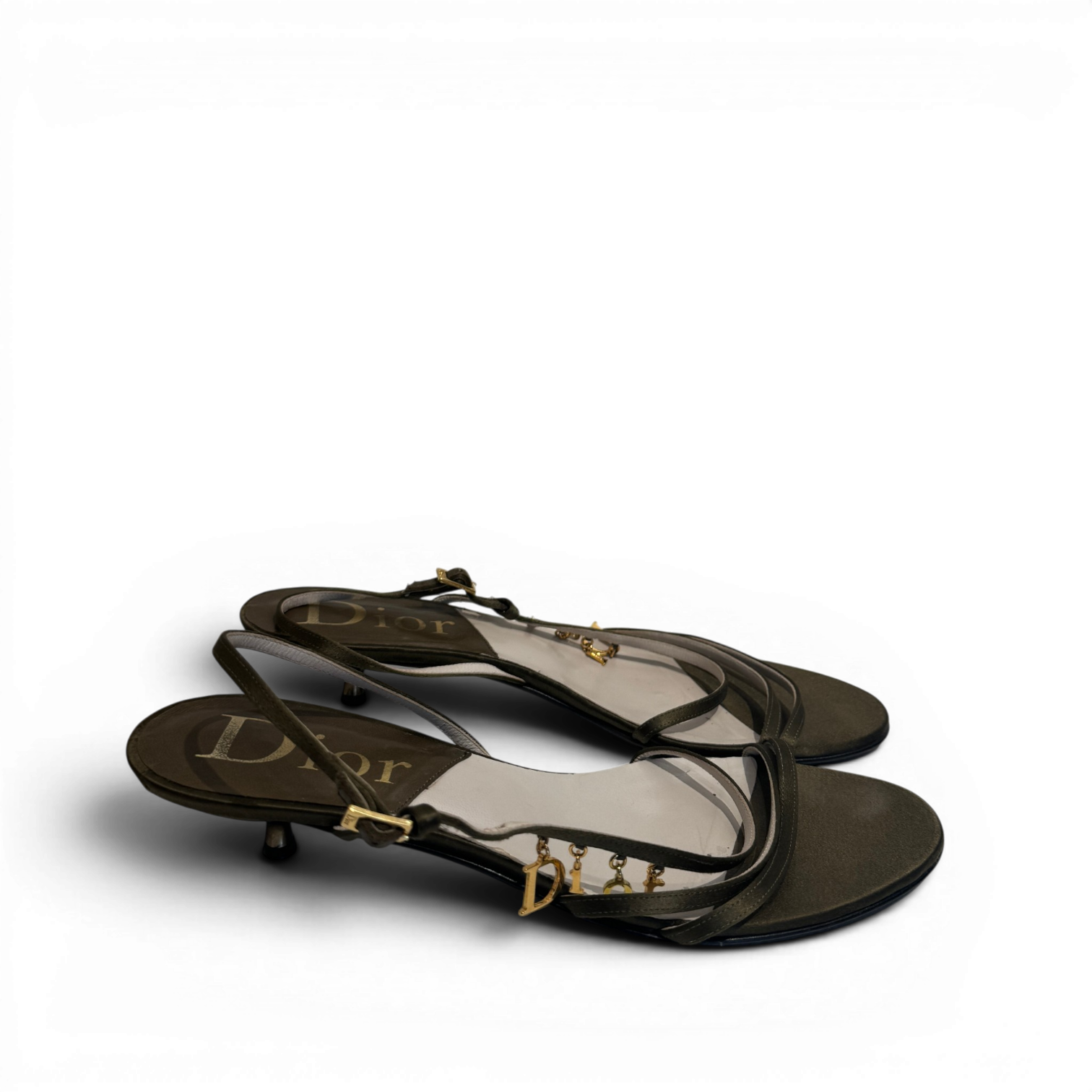 Christian Dior by John Galliano Logo Charm Kitten Heels