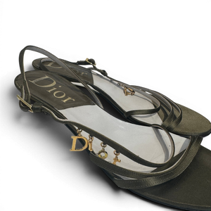 Christian Dior by John Galliano Logo Charm Kitten Heels