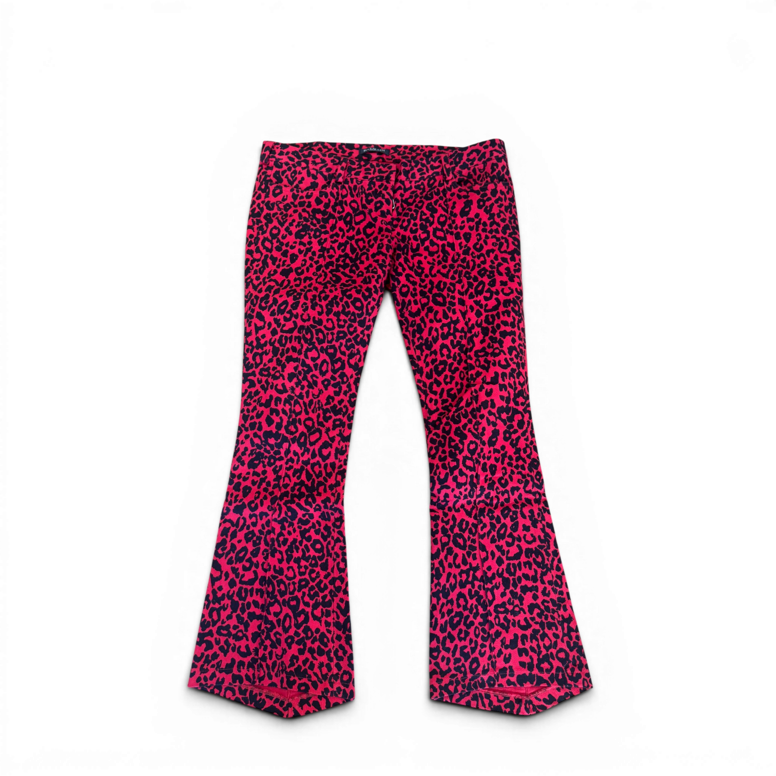 Balmain by Christophe Decarnin Leopard Print Flared Denim