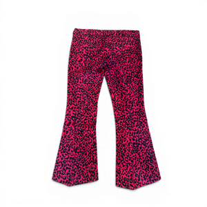 Balmain by Christophe Decarnin Leopard Print Flared Denim