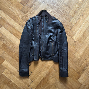Gucci by Tom Ford 2000s Brown Paneled Leather Jacket