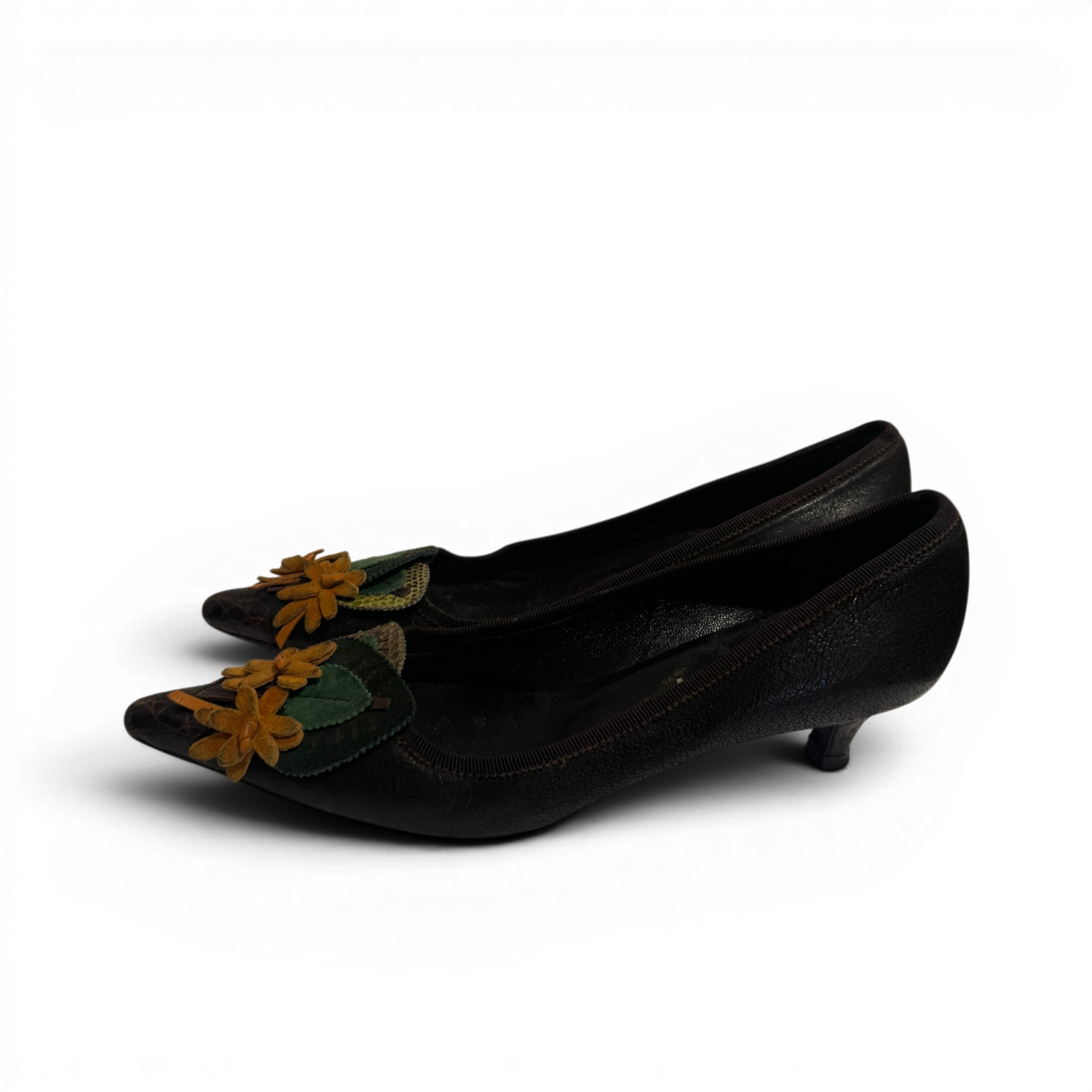 Prada 90s Floral Applique Heels
