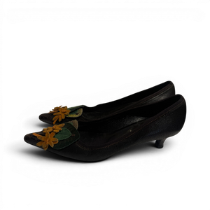 Prada 90s Floral Applique Heels