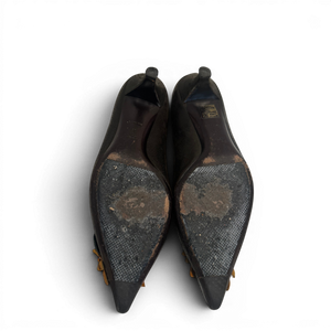 Prada 90s Floral Applique Heels