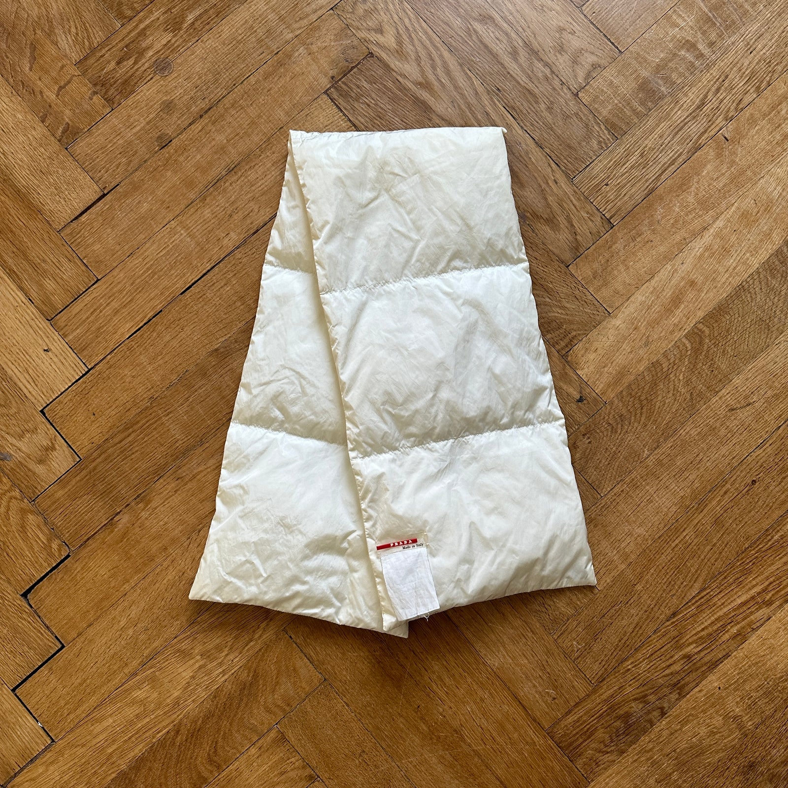 Prada Sport 2000s White Down Scarf