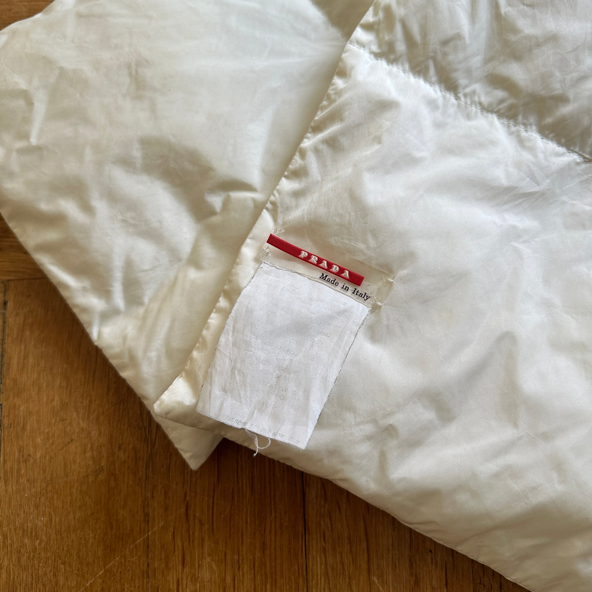 Prada Sport 2000s White Down Scarf