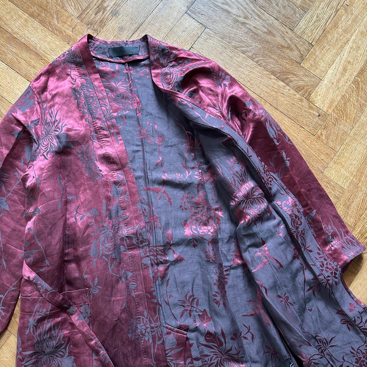 Haider Ackermann SS15 Floral Oversized Kimono Coat