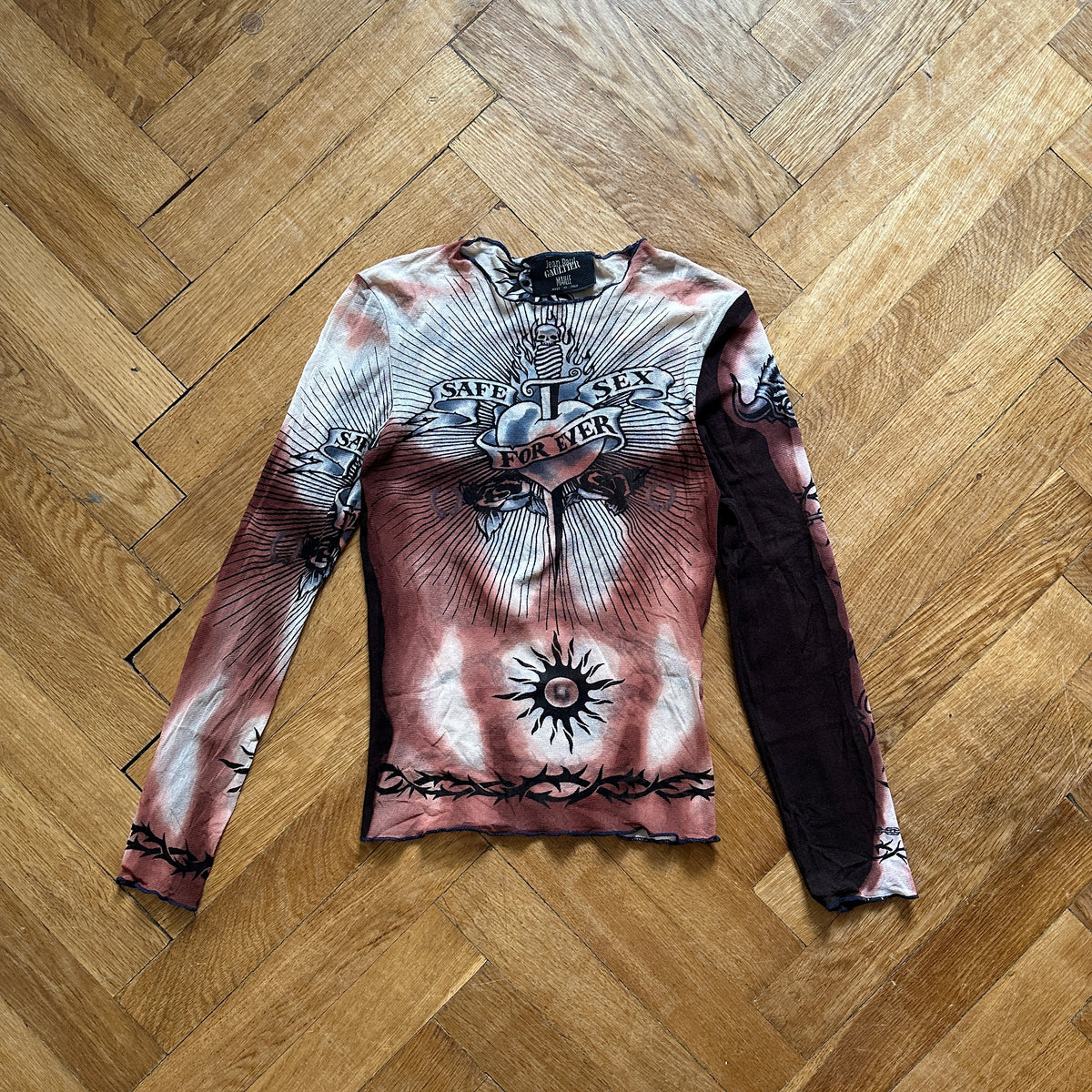 Jean Paul Gaultier SS96 Safe Sex Forever Mesh Longsleeve