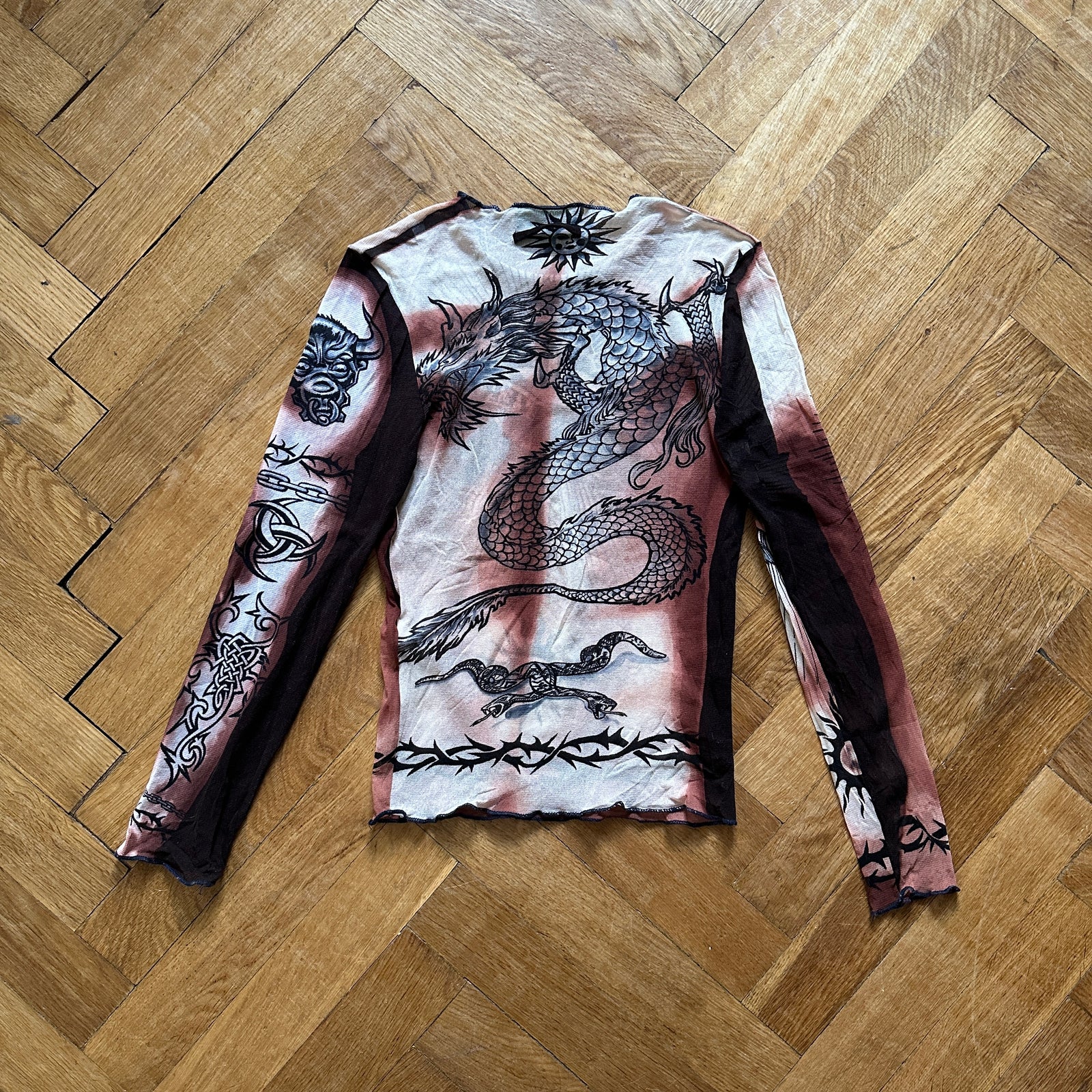 Jean Paul Gaultier SS96 Safe Sex Forever Mesh Longsleeve