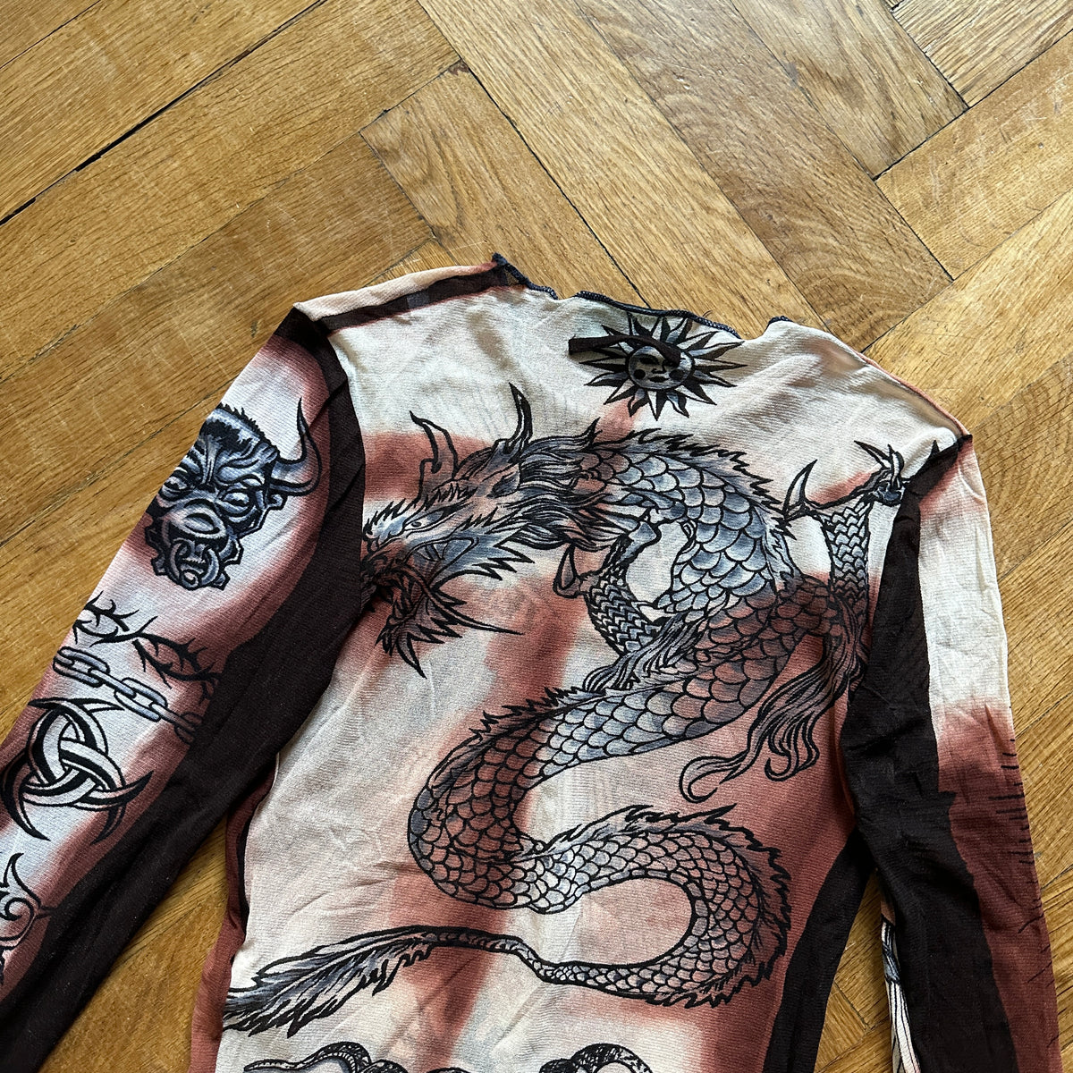 Jean Paul Gaultier SS96 Safe Sex Forever Mesh Longsleeve