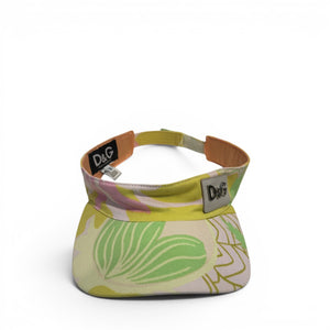 Dolce & Gabbana 2000s Floral Metal Logo Plate Visor
