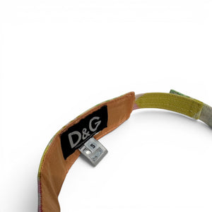 Dolce & Gabbana 2000s Floral Metal Logo Plate Visor