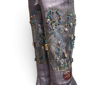 Hamlet Couture 2000s Handmade Embellished Python Boots