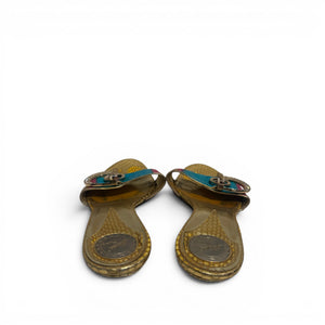Hamlet Couture 2000s Multicolor Python Heeled Sandals