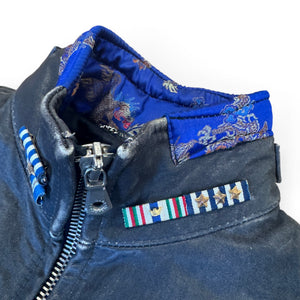 Dolce & Gabbana 2000s Distressed Officer Leather Jacket