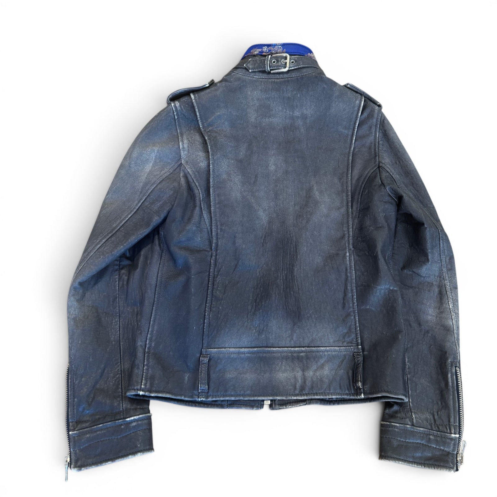 Dolce & Gabbana 2000s Distressed Officer Leather Jacket