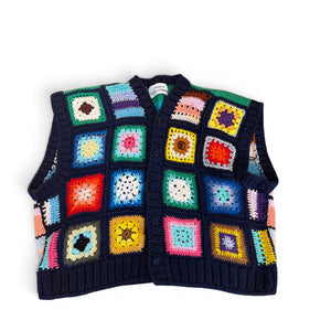 Dolce & Gabbana 90s Oversized Crochet Knit Vest