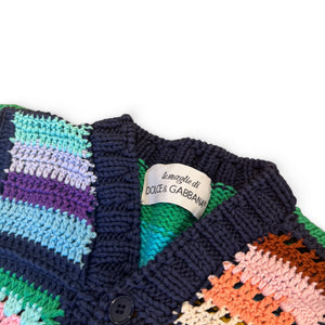 Dolce & Gabbana 90s Oversized Crochet Knit Vest
