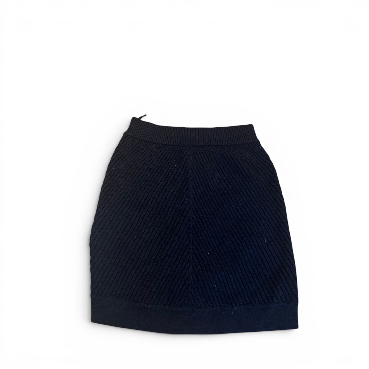 Chanel by Karl Lagerfeld AW06 Black Layered Ribbed Knit Skirt