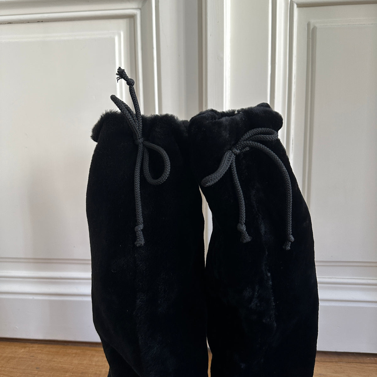 Helmut Lang 2000s Fur Trimmed Heels