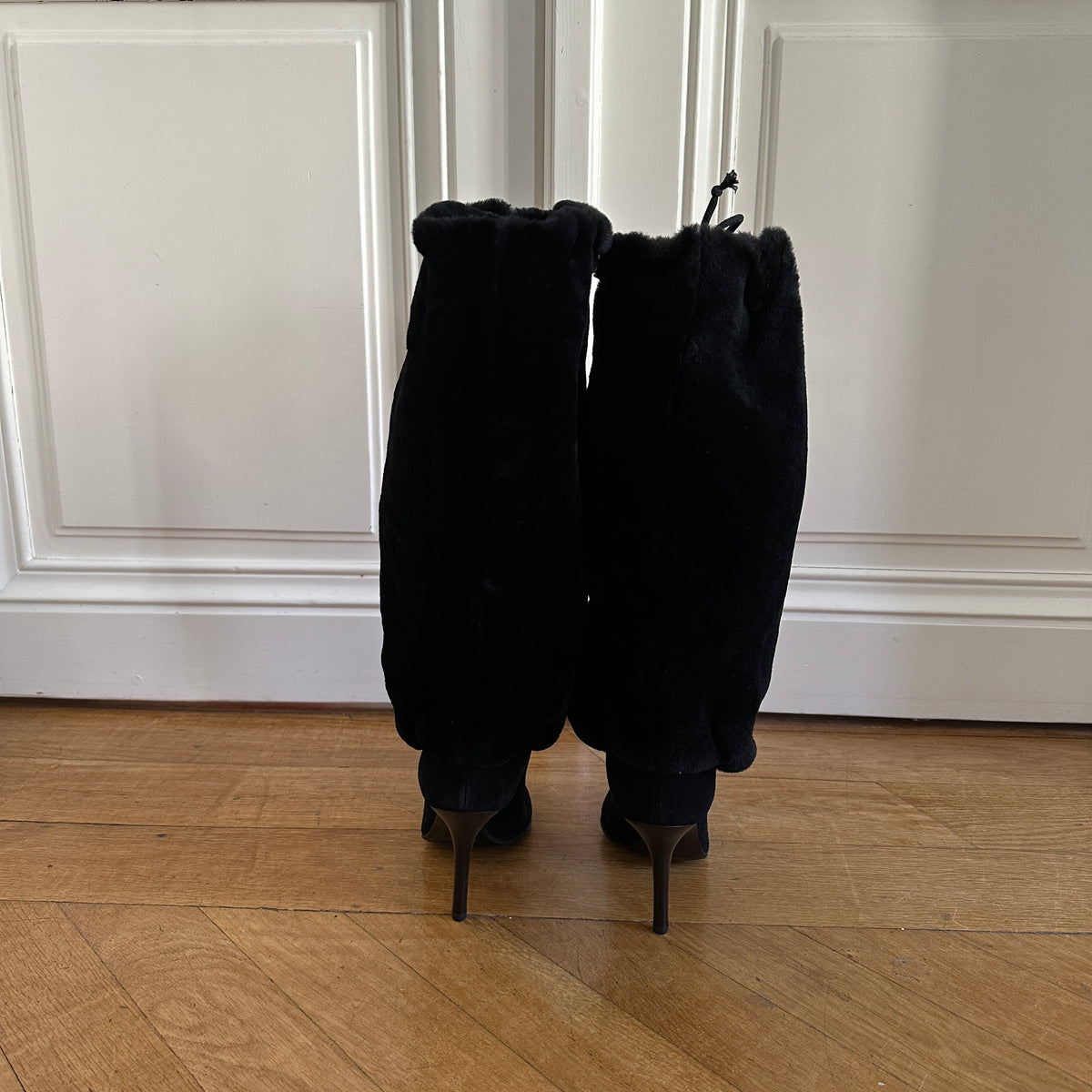 Helmut Lang 2000s Fur Trimmed Heels