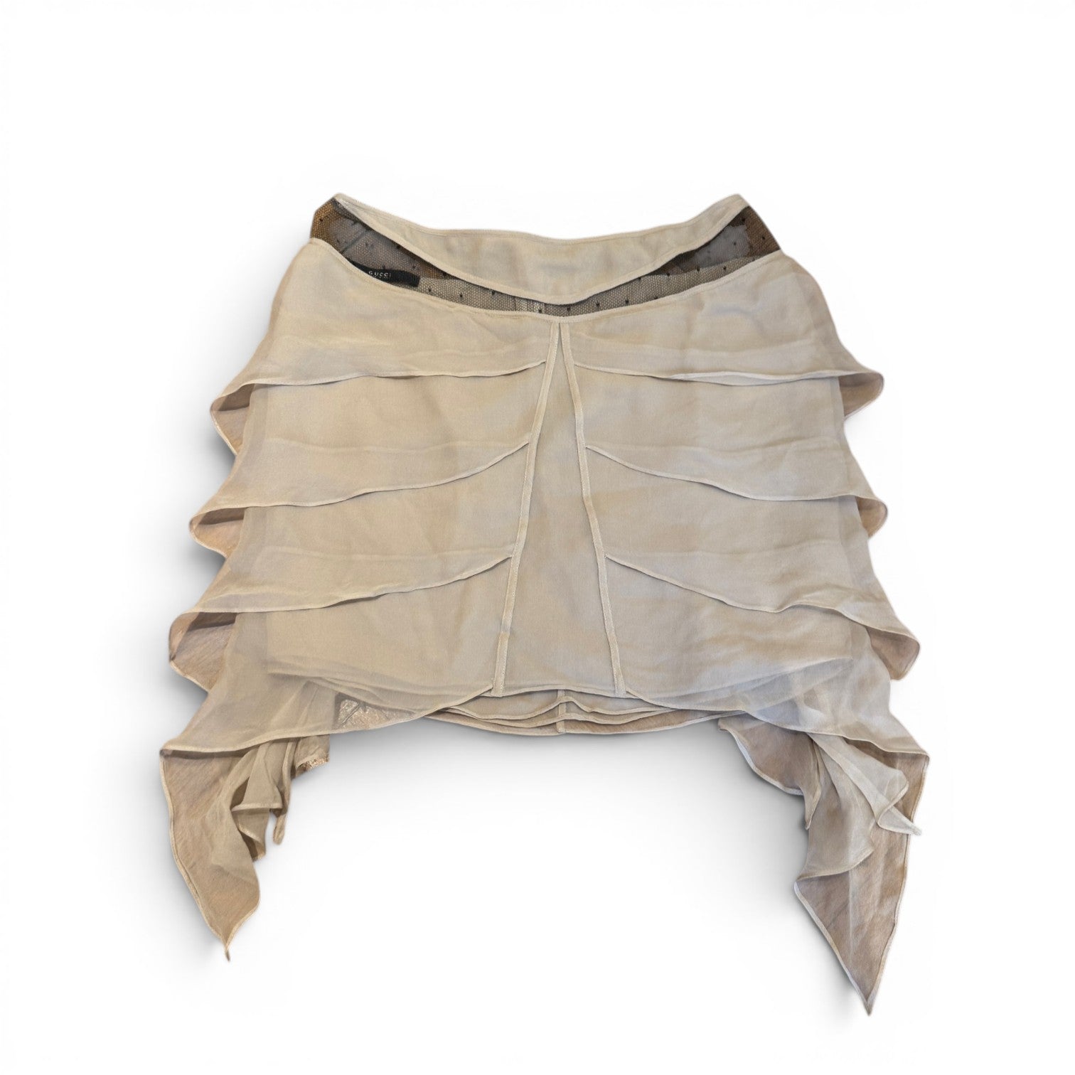 Gucci by Tom Ford SS02 Silk Mesh Layered Skirt