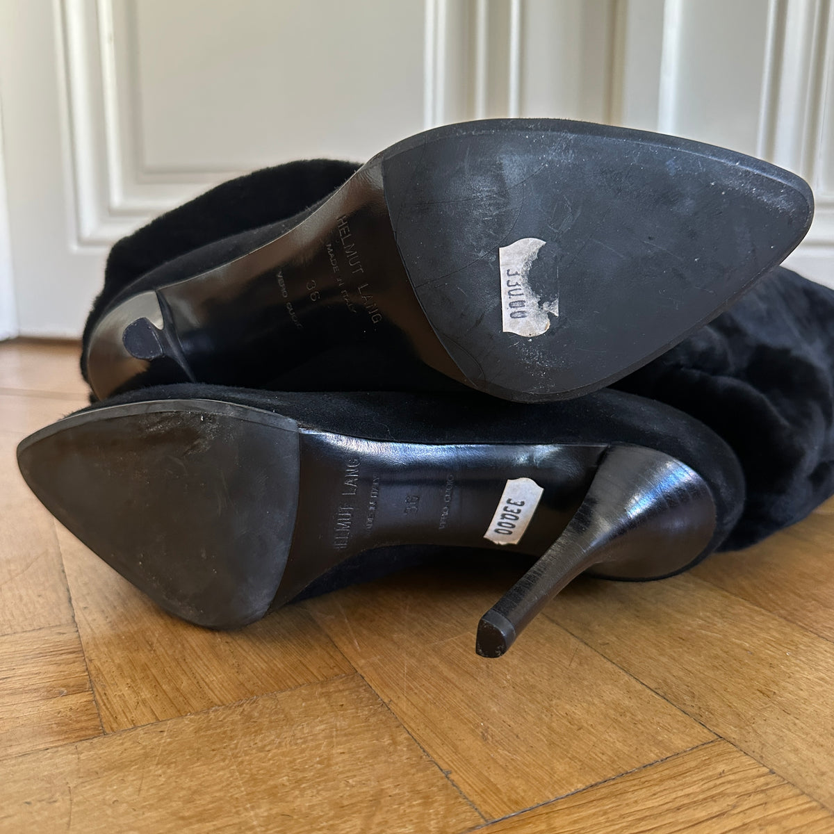 Helmut Lang 2000s Fur Trimmed Heels