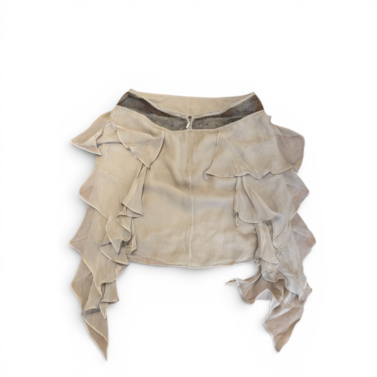 Gucci by Tom Ford SS02 Silk Mesh Layered Skirt
