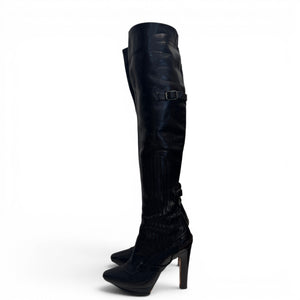 Celine by Ivana Omazic FW07 Paneled Overknee Leather Boots
