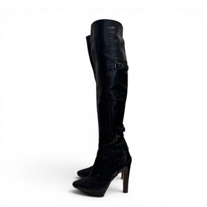 Celine by Ivana Omazic FW07 Paneled Overknee Leather Boots