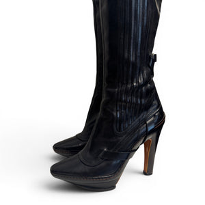 Celine by Ivana Omazic FW07 Paneled Overknee Leather Boots