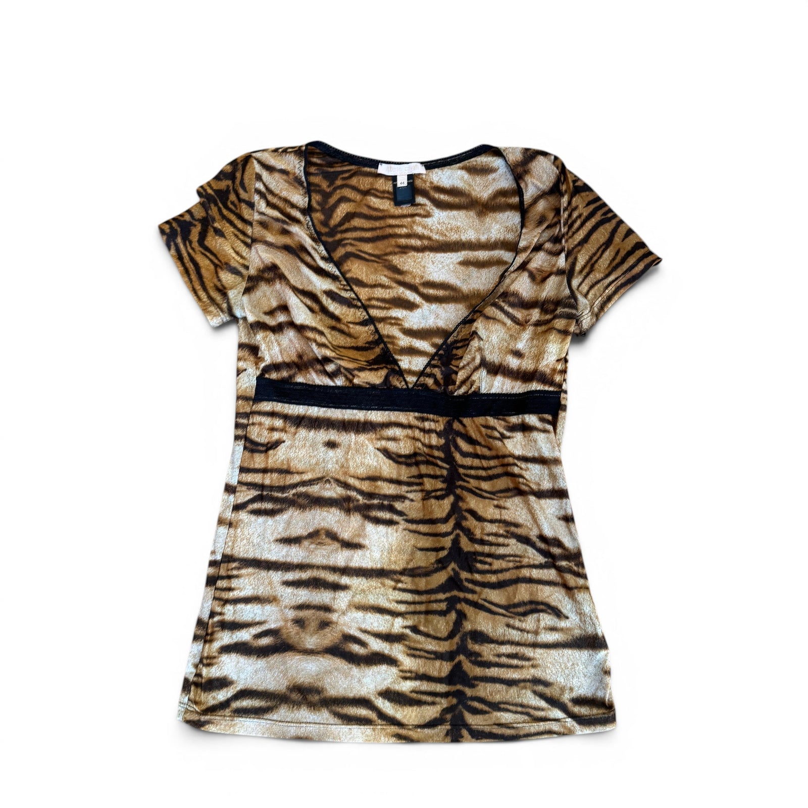 Roberto Cavalli 2000s Tiger Print Top