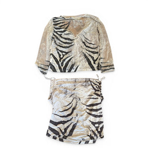 Roberto Cavalli 2000s Zebra Print Twin Set