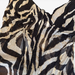 Roberto Cavalli 2000s Zebra Print Boned Corset