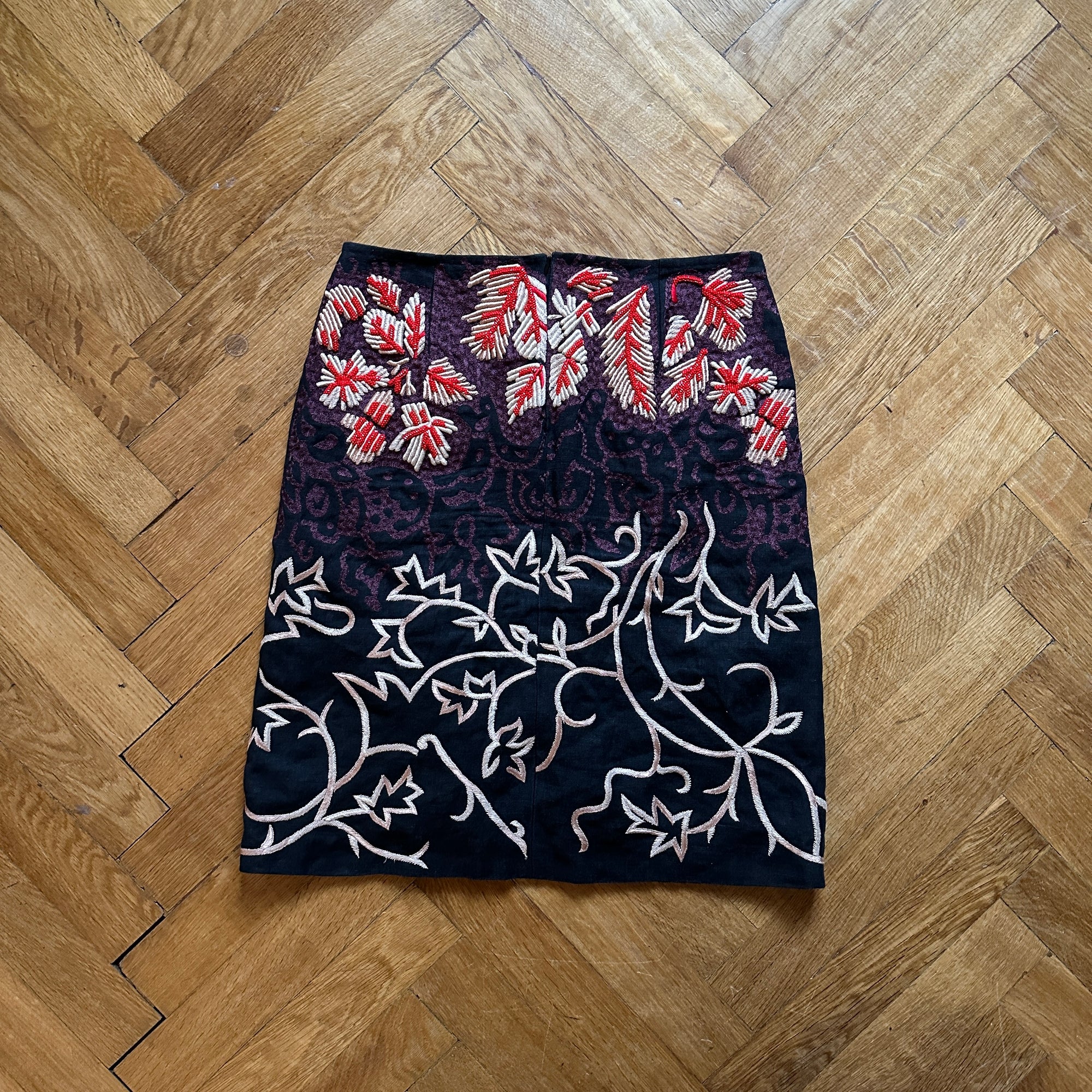 Dries Van Noten Floral Embellished Skirt