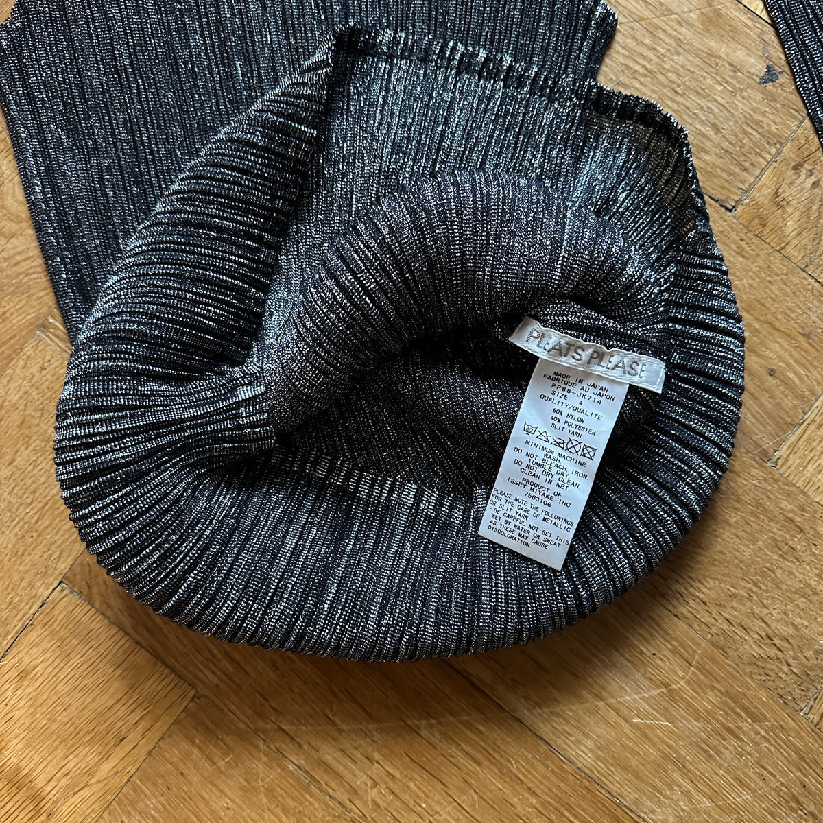 Issey Miyake Pleats Please 2000s Metallic Silver Pleated Set