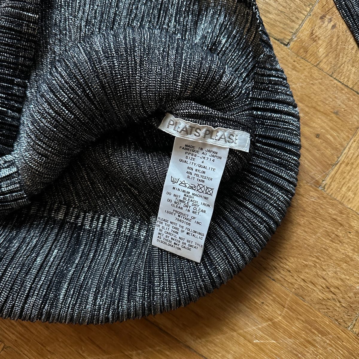 Issey Miyake Pleats Please 2000s Metallic Silver Pleated Set