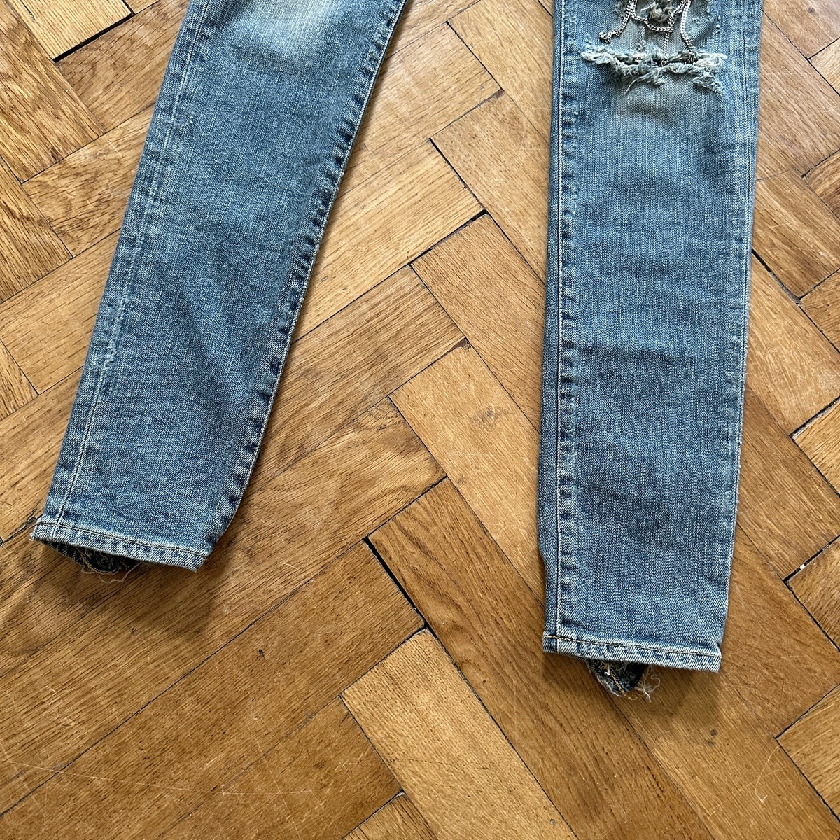 Saint Laurent Paris FW13 Chain Distressed Denim