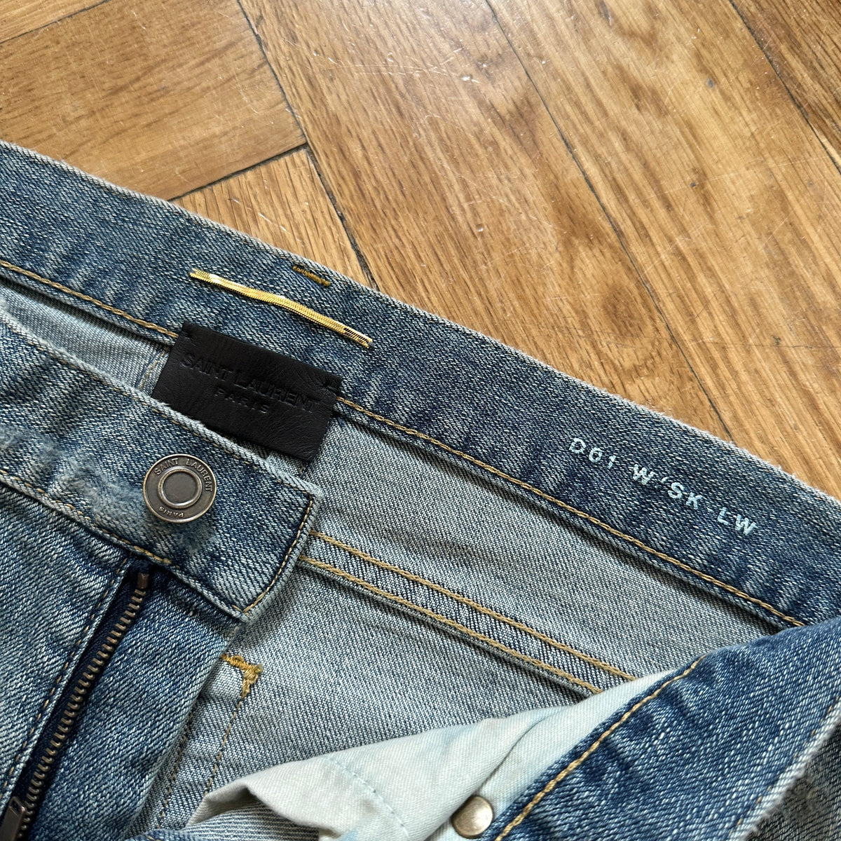 Saint Laurent Paris FW13 Chain Distressed Denim