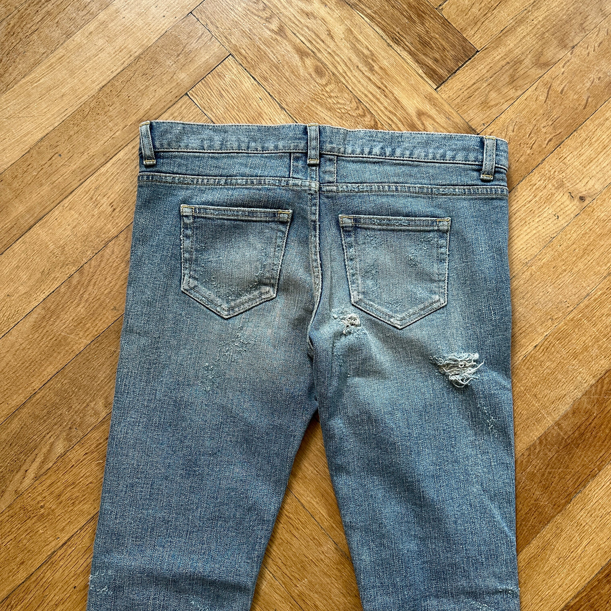 Saint Laurent Paris FW13 Chain Distressed Denim