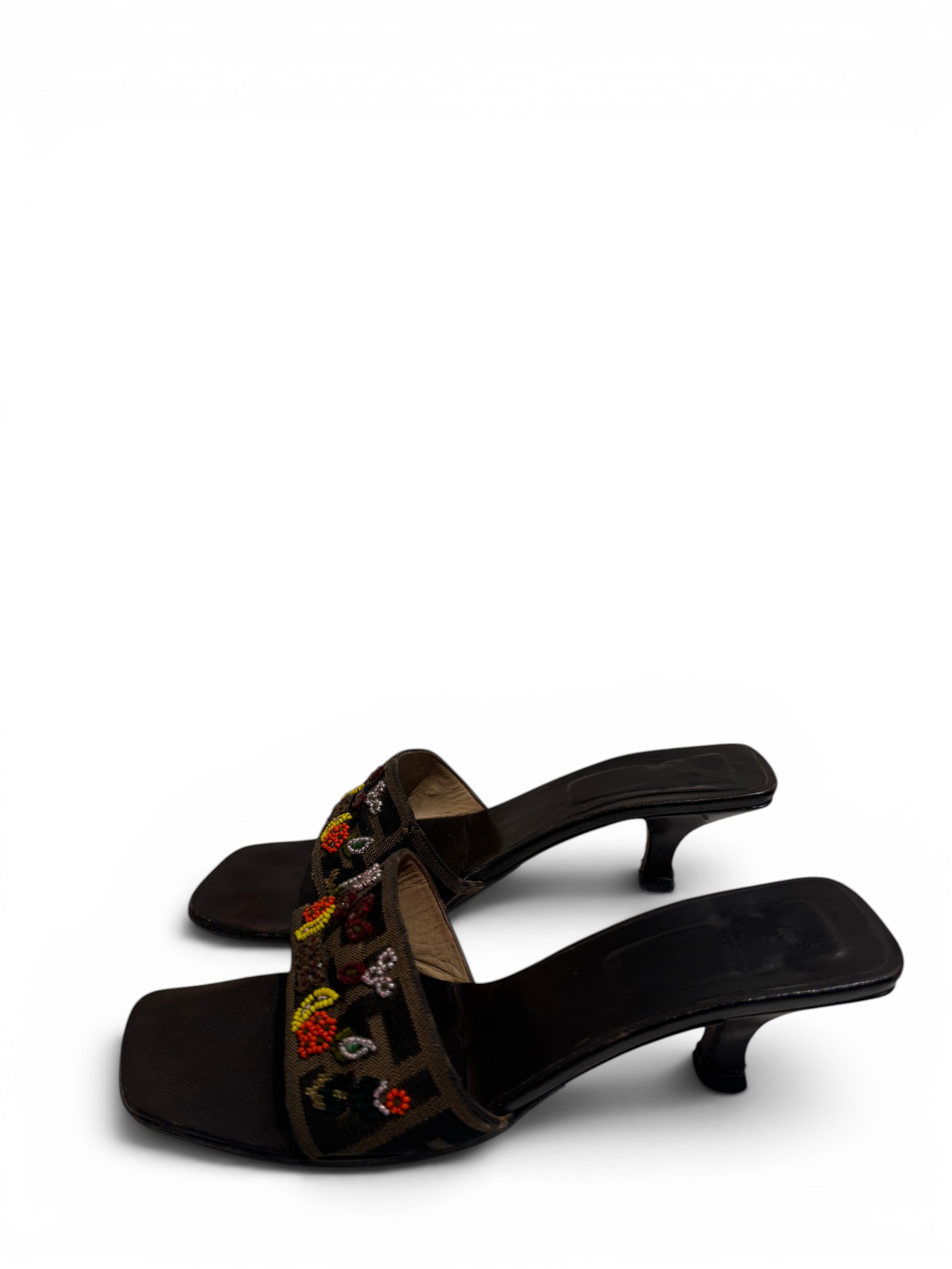 2000s by Karl Lagerfeld Beaded Zucca Heels