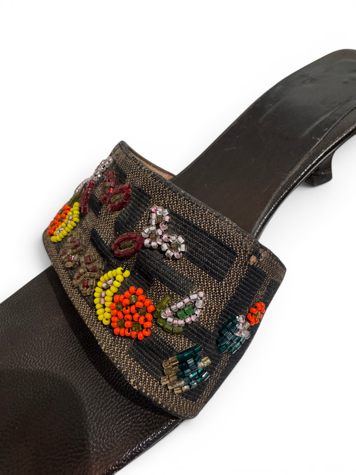2000s by Karl Lagerfeld Beaded Zucca Heels