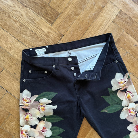 Dries Van Noten SS14 Floral Denim Shorts