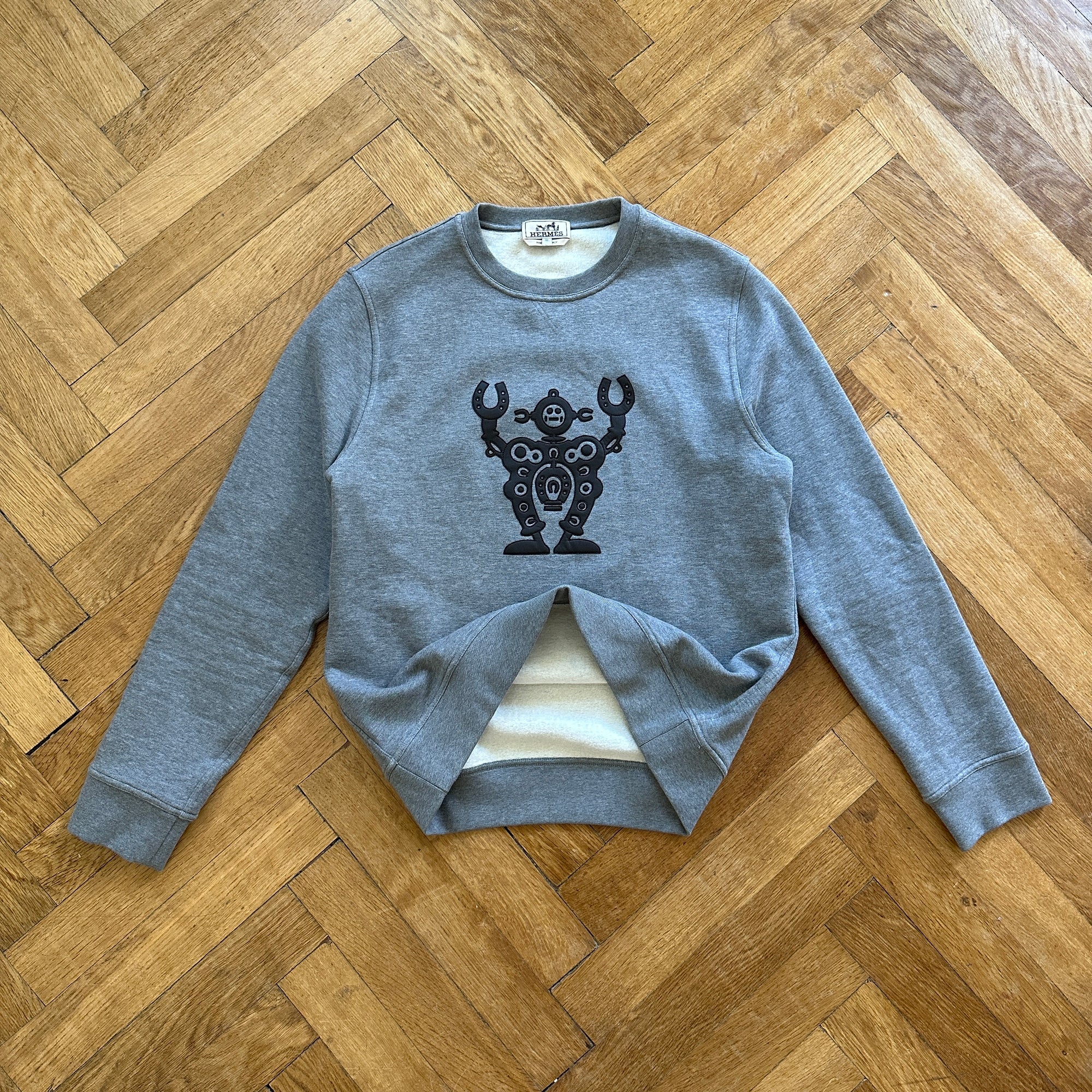 Hermès FW15 Robot Patch Crewneck Sweater