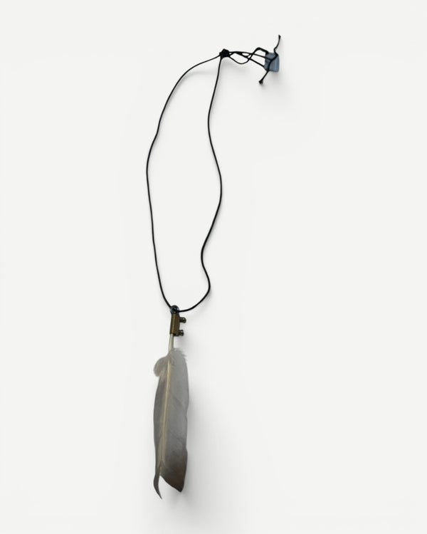 アクセサリー Ann Demeulemeester Necklace Ann Demeulemeester SS07 Feather Pendant Necklace - Ākaibu Store