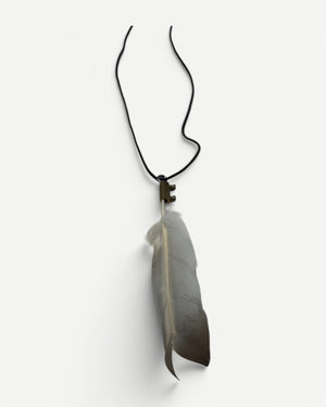Ann Demeulemeester SS07 Feather Pendant Necklace
