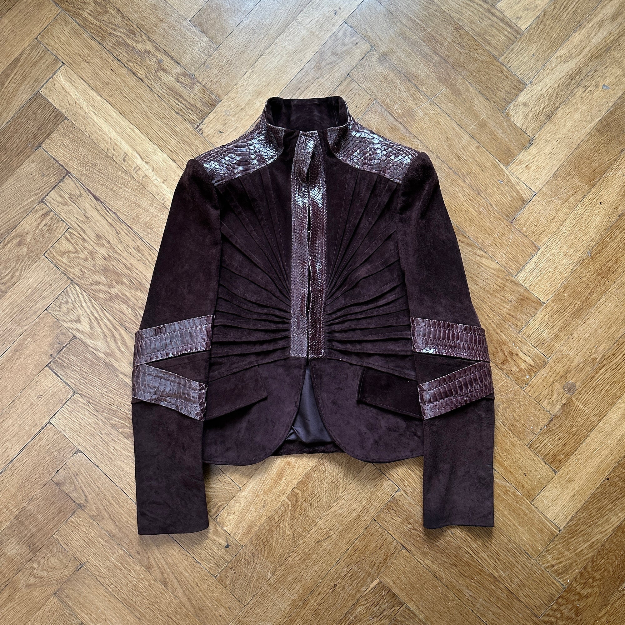 Gucci by Tom Ford SS04 Python Suede Paneled Jacket